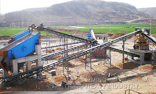 Granito proceso de producción, Instalación de chancado de ...