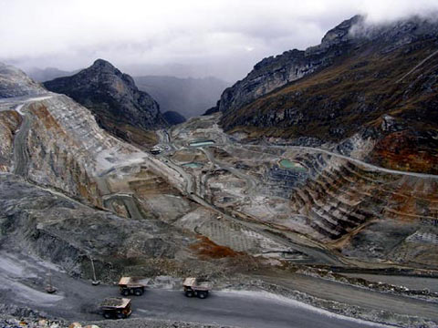 Producción de la mina Antamina, Perú