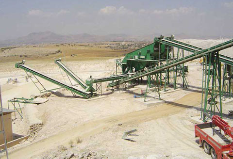 Mármol planta de trituración, Instalación de procesamiento de mármol, Chancadora de mármol de equipos