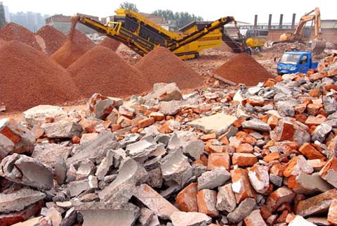 Chancadora de residuos de construcción, Trituradoras de residuos, Instalaciones de chancado de residuos de construcción
